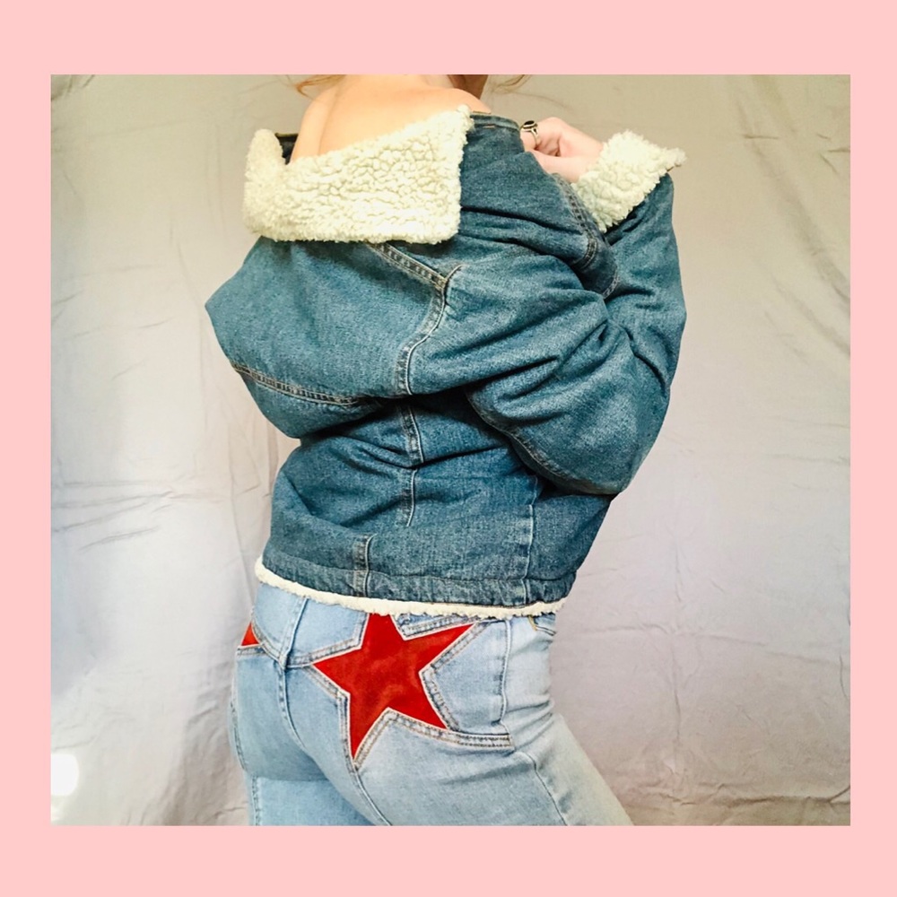 Y2K SHERPA COLLAR DENIM JACKET 💎